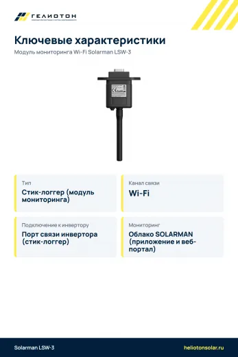 Модуль мониторинга Wi-Fi Solarman LSW-3