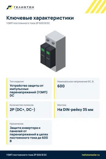 УЗИП постоянного тока 2P 600 В DC