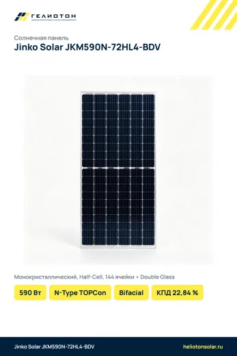 Солнечная панель Jinko Tiger Neo JKM590N-72HL4-BDV 590 Вт N-Type TOPCon Bifacial